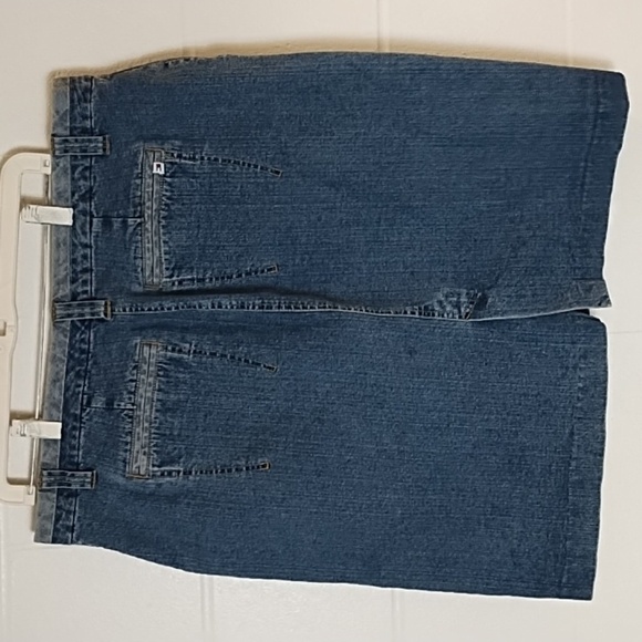 Tommy Hilfiger Knee Length Denim Stretch Skirt Back Vent 16 - Picture 13 of 14